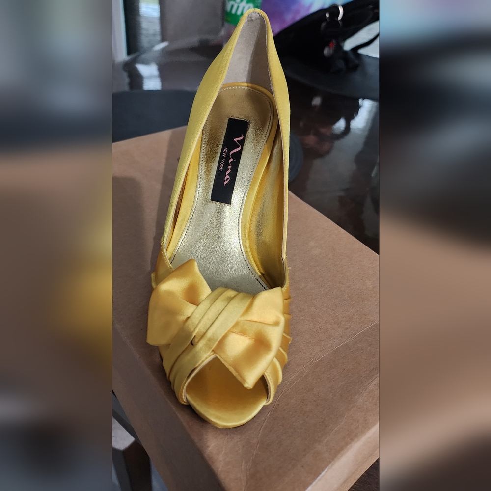 Yellow Nina heels